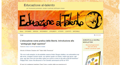 Desktop Screenshot of educazionealtalento.com